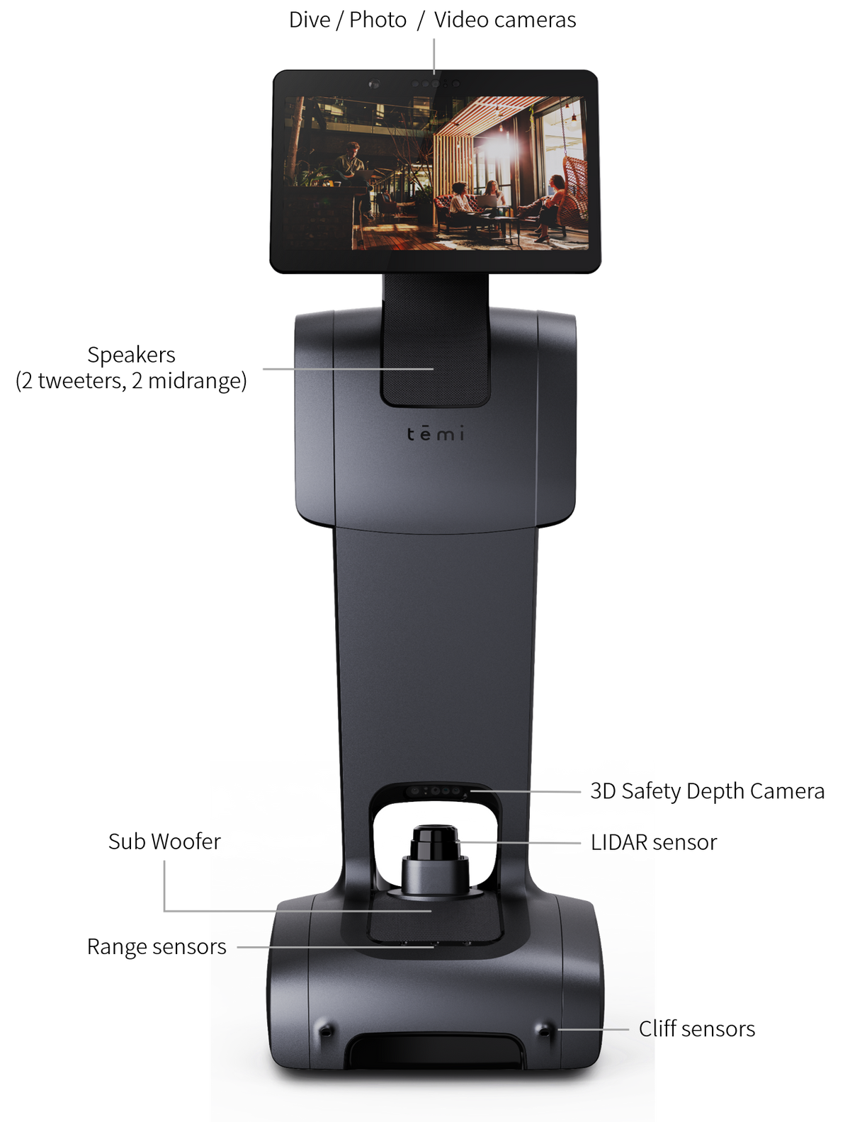 temi v3- a Personal Robot (Black) – IDEAL LOBBY